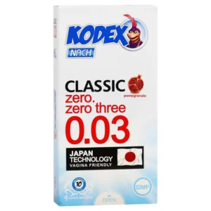 کاندوم کلاسیک کدکس مدل 0.03 با رایحه انار