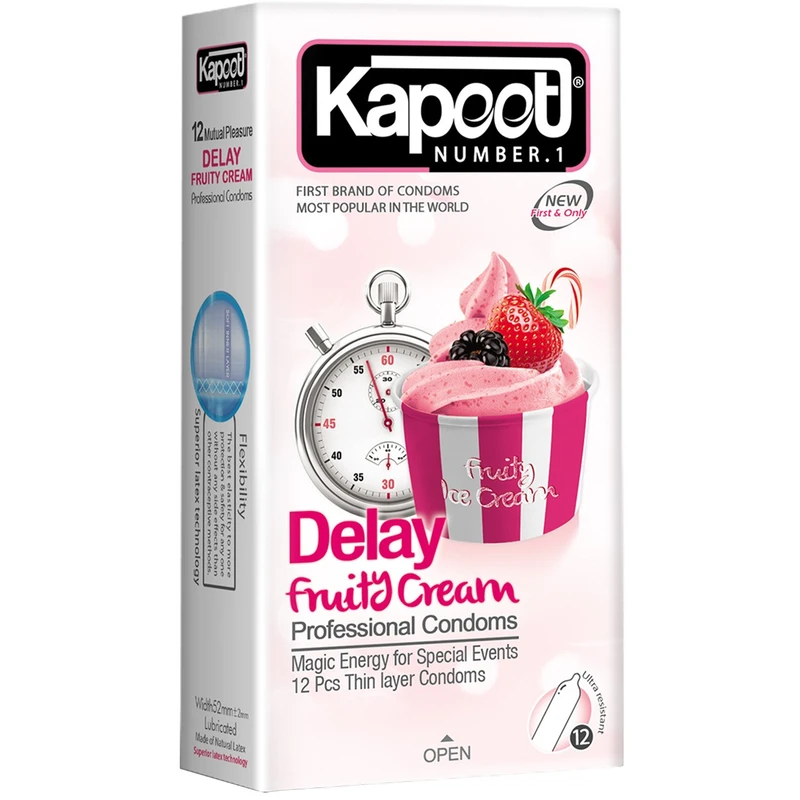 کاندوم کاپوت مدل Delay Fruity Cream دیلی فروتی 1 کاندوم کاپوت مدل Delay Fruity Cream دیلی فروتی