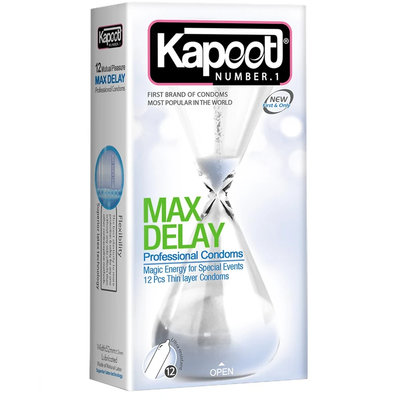 کاندوم بسیار تاخیری کاپوت مدل Max Delay 1 کاندوم بسیار تاخیری کاپوت مدل Max Delay