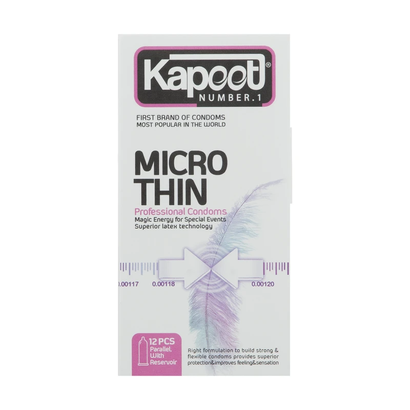کاندوم فوق العاده نازک کاپوت مدل Micro Thin 1 کاندوم فوق العاده نازک کاپوت مدل Micro Thin