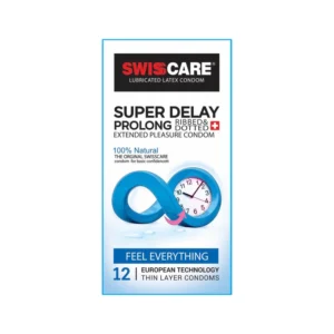 کاندوم مدل SUPER DELAY سوئیس کر | بسته 12 عددی