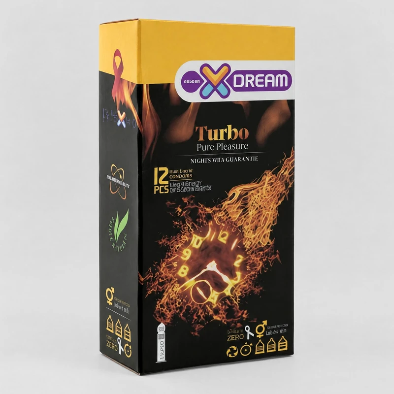 کاندوم ایکس دریم مدل Turbo توربو | بسته ۱۲ عددی 1 کاندوم ایکس دریم مدل Turbo توربو | بسته ۱۲ عددی